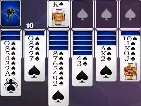 Gêm Spades Spider Solitaire ar-lein