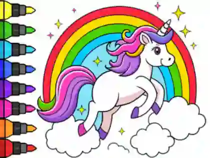 Gêm Coloring Book: Magical Unicorn ar-lein