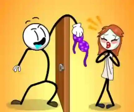 Gêm Troll Thief Stickman ar-lein