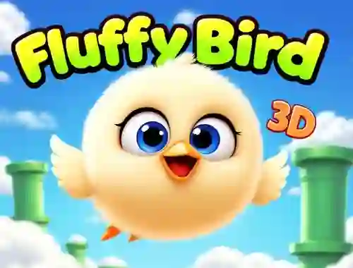 Gêm Fluffy Bird 3D ar-lein