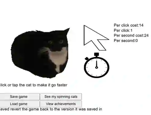 Gêm Spinning Cat Clicker ar-lein