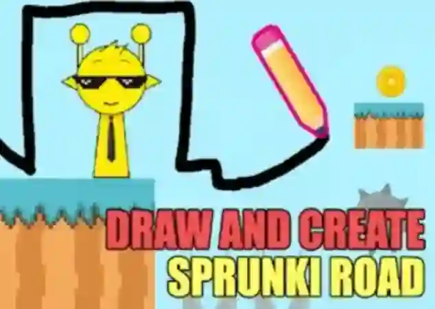 Gêm Draw And Create Sprunki Road ar-lein
