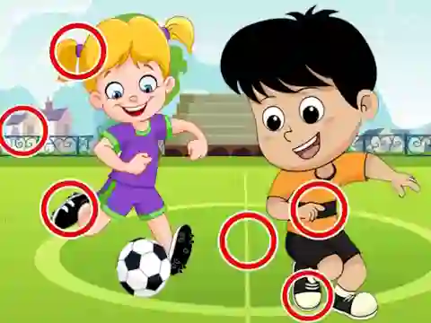 Gêm Soccer Differences ar-lein