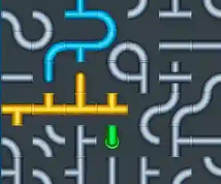 Gêm Connect The Pipes Water Puzzle ar-lein