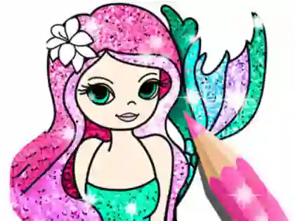 Gêm Coloring Book: Little Mermaid ar-lein
