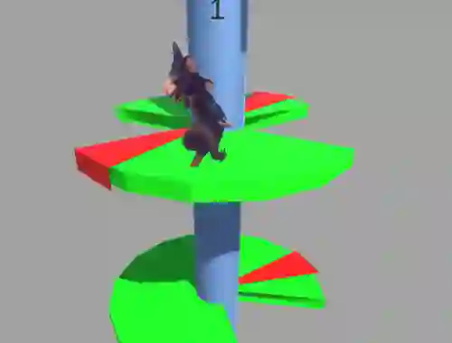 Gêm Ratomilton Helix Jump ar-lein