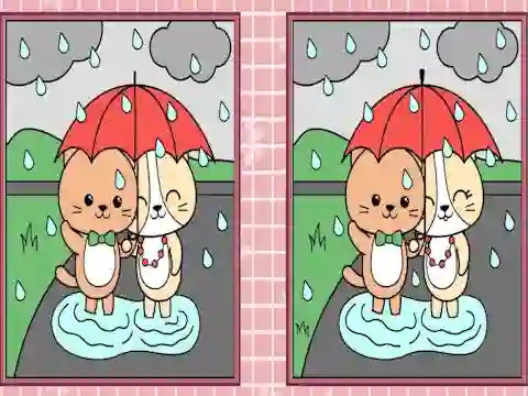 Gêm Spot the Differences Cute Kittens ar-lein