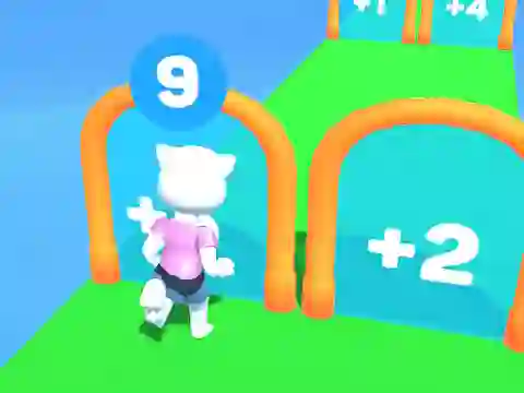 Gêm Cat Angela Running ar-lein