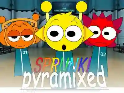 Gêm Sprunki Pyramixed: Squid Game ar-lein
