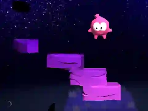 Gêm Om nom Jump ar-lein