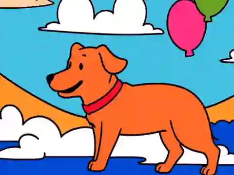 Gêm Color By Code: Yellow Dog ar-lein