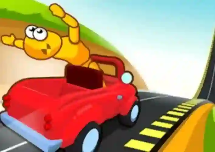 Gêm Downhill Car Ride Crash Test ar-lein