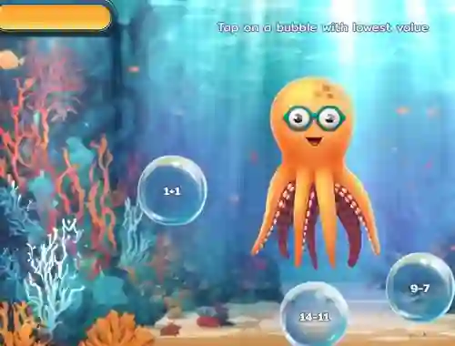 Gêm Bubble Math Dive ar-lein