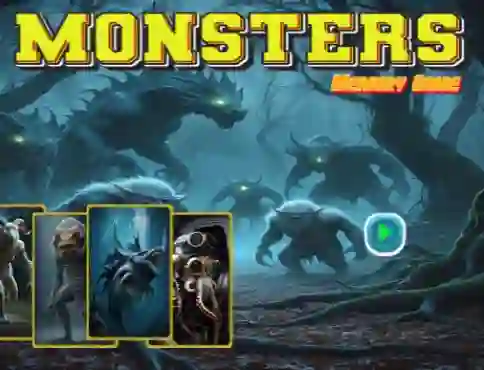 Gêm Monsters Memory Game ar-lein