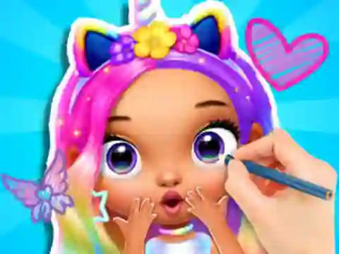 Gêm Coloring Book: Fashion Barbie Princess ar-lein