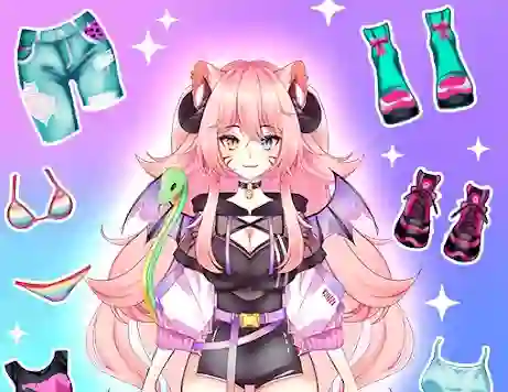 Gêm Anime Dress Up Moe ar-lein