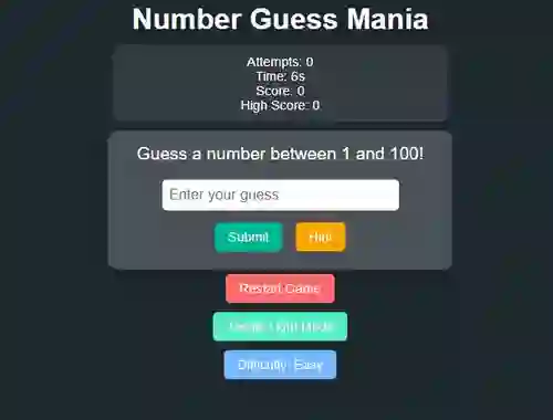 Gêm Number Guess Mania ar-lein