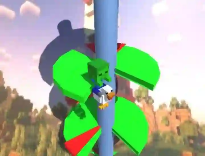 Gêm Chicken Jockey Helix Jump ar-lein