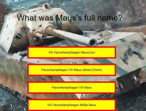 Gêm Tank Quiz: Maus ar-lein