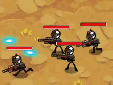 Gêm Stickman Warfare ar-lein