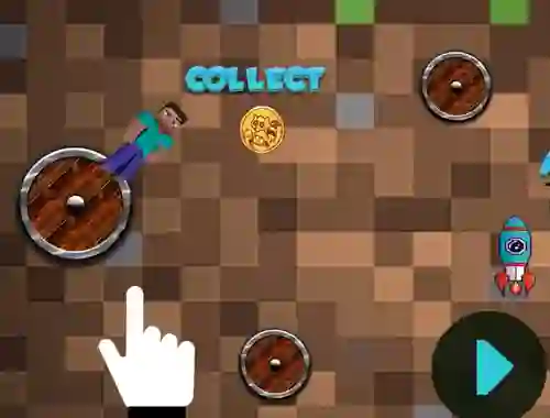 Gêm Mineblock Rotate And Fly Adventure ar-lein