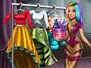 Gêm Tris Runway Dolly Dress Up ar-lein