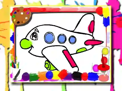 Gêm Airplane Coloring Book ar-lein
