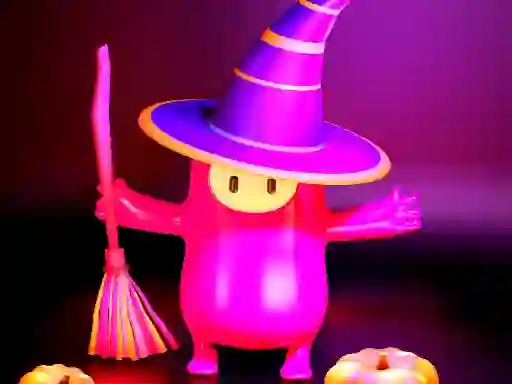 Gêm Fall Guys Halloween Puzzle ar-lein