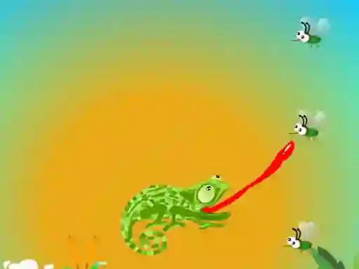 Gêm Chameleon Want Eat ar-lein