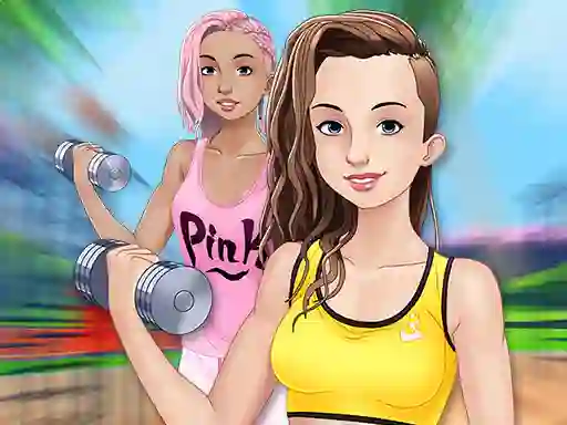 Gêm Fitness Girls Dress Up ar-lein