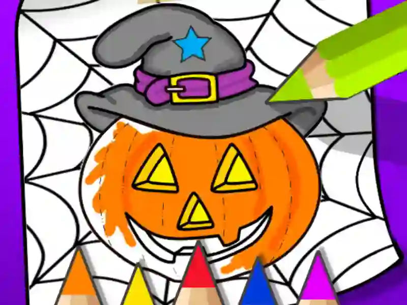Gêm Halloween Coloring Book ar-lein