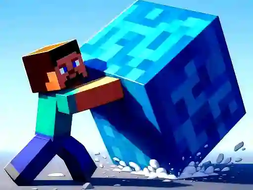 Gêm MineBlocks 3D Maze ar-lein
