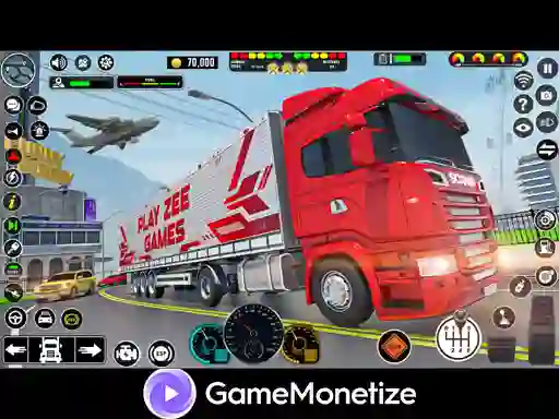 Gêm Crazy car transport truck ar-lein