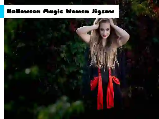 Gêm Halloween Magic Women Jigsaw ar-lein