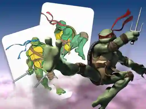 Gêm Ninja Turtles Memory card Match ar-lein