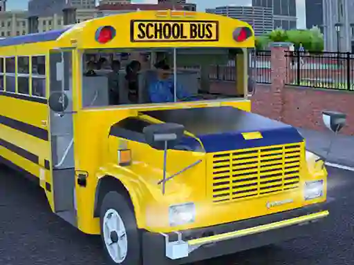 Gêm School Bus Game Driving Sim ar-lein