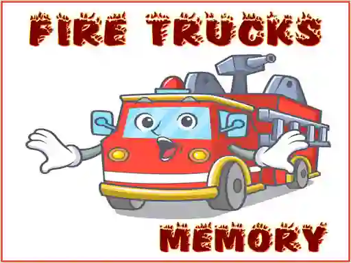 Gêm Fire Trucks Memory ar-lein