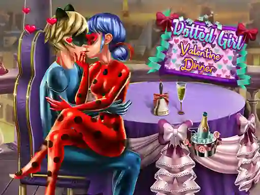 Gêm Dotted Girl Valentine Dinner ar-lein
