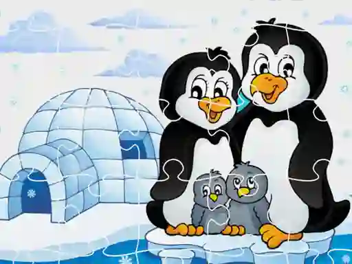 Gêm Penguins Jigsaw ar-lein