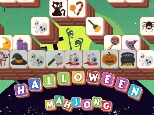 Gêm Halloween Mahjong Tiles ar-lein