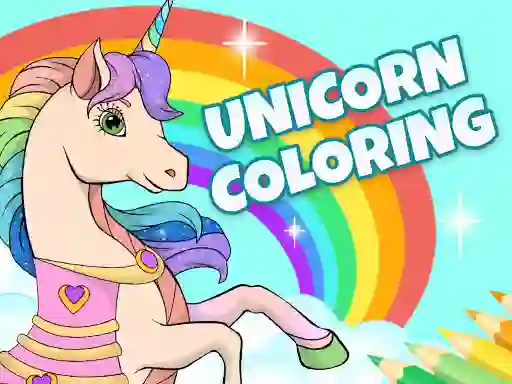 Gêm Unicorn Dress Up Coloring Book ar-lein
