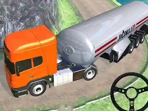 Gêm Off road oil tanker transport truck ar-lein
