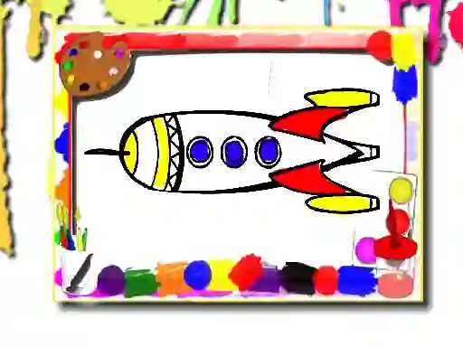 Gêm Rockets Coloring Book ar-lein