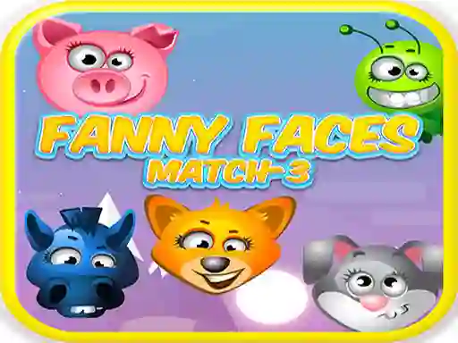 Gêm Funny Faces Match-3 ar-lein