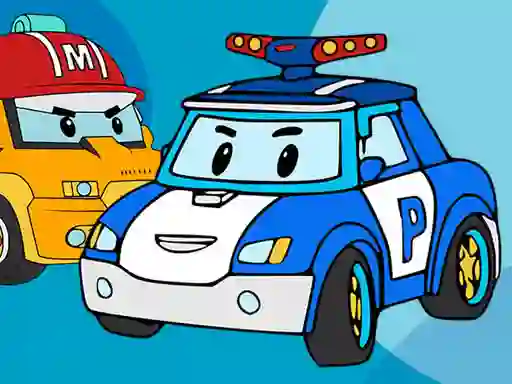 Gêm Robocar Coloring Book ar-lein