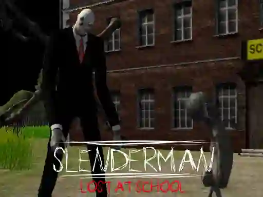Gêm Slenderman Lost at School ar-lein
