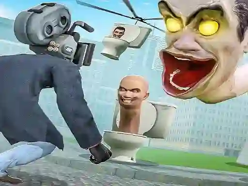 Gêm Skibidi Toilet TopDown Survival ar-lein