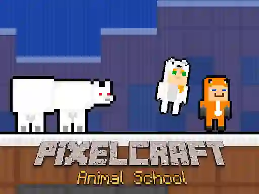 Gêm PixelCraft Animal School ar-lein