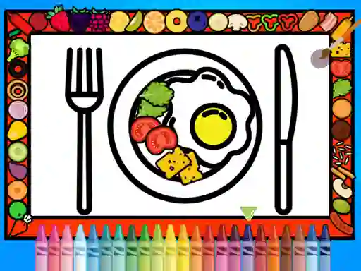 Gêm Color and Decorate Dinner Plate ar-lein