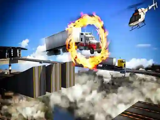 Gêm Impossible Truck Driving Stunt Track Parking ar-lein